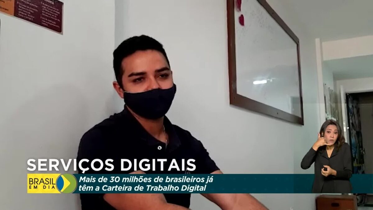 Tela de divulgação da Carteira de Trabalho Digital.