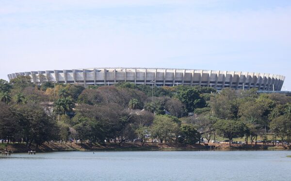 Vista aérea do estádio Mineirão, em Belo Horizonte.
